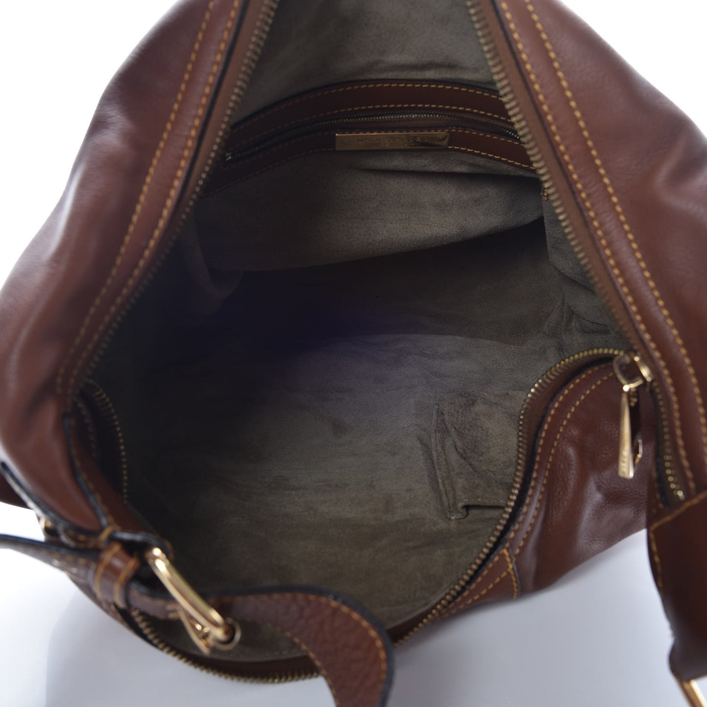 Calfskin Eggshell Hobo Cognac