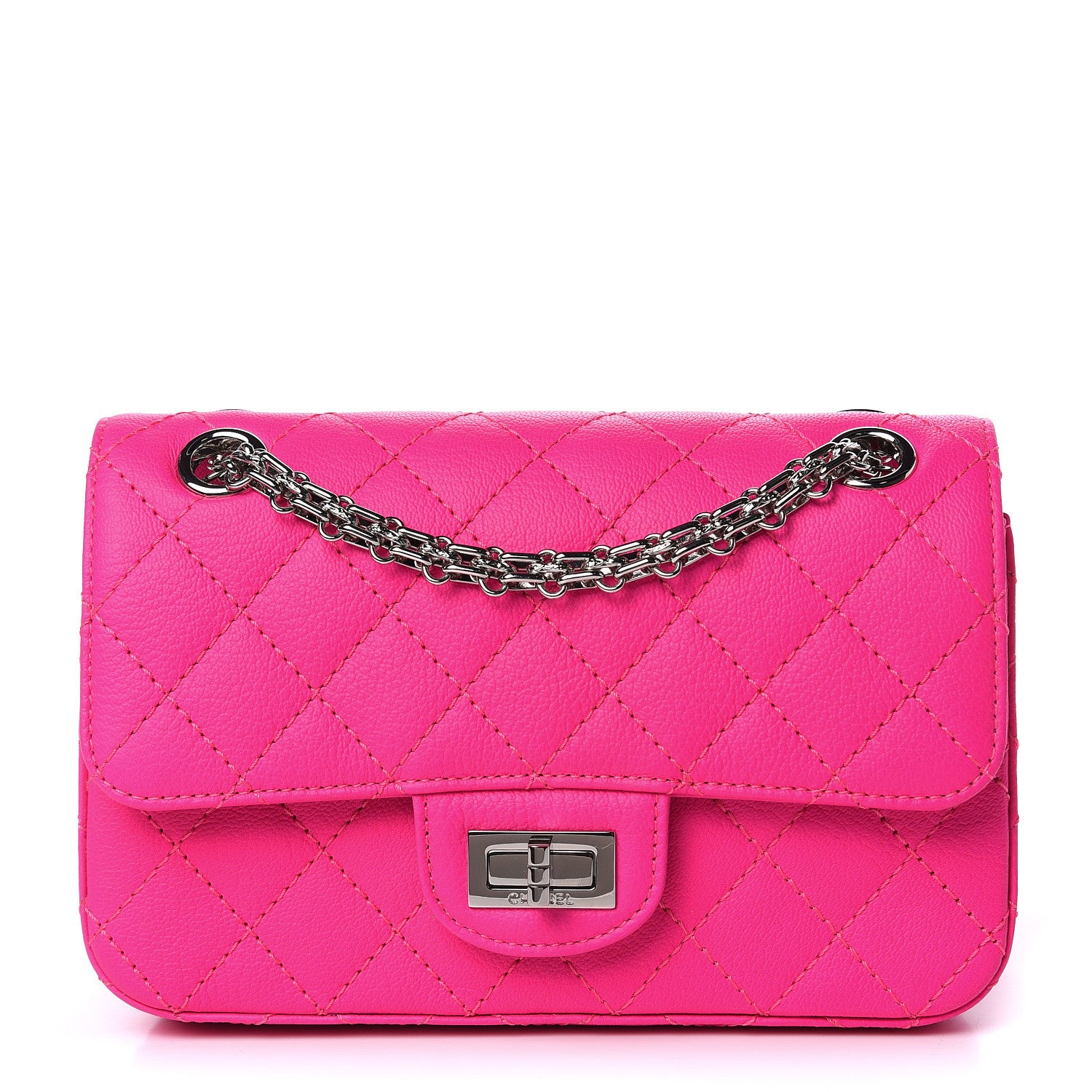 Chanel Goatskin Quilted 2.55 Reissue Mini Flap Fluorescent Pink 1 of 11