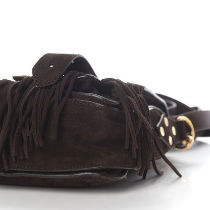 Proenza Schouler Suede Fringed PS1 Crossbody Pouch Bark 8 of 9