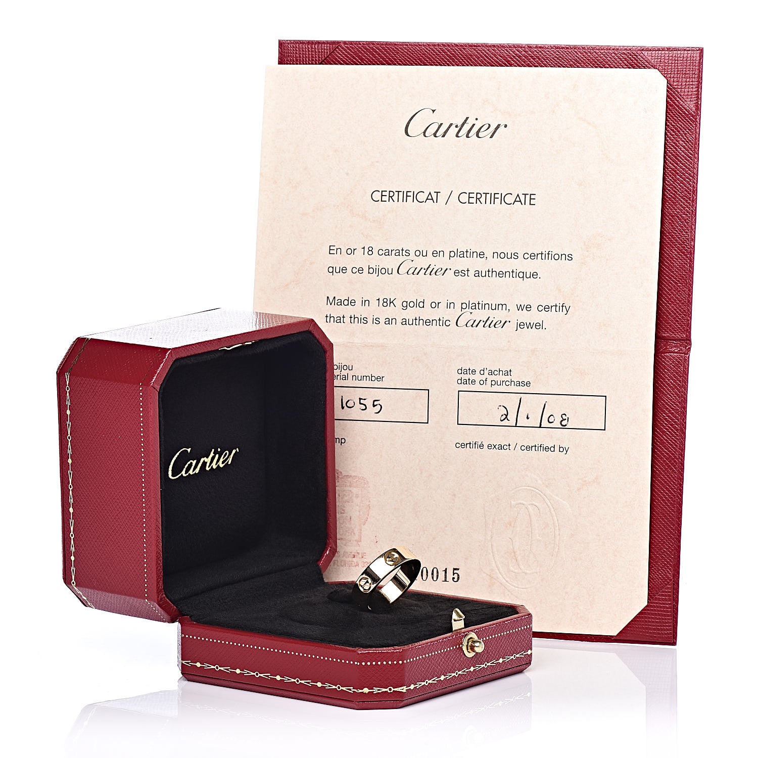 Cartier 18K Yellow Gold 5.5mm LOVE Ring 53 6.25 5 of 5