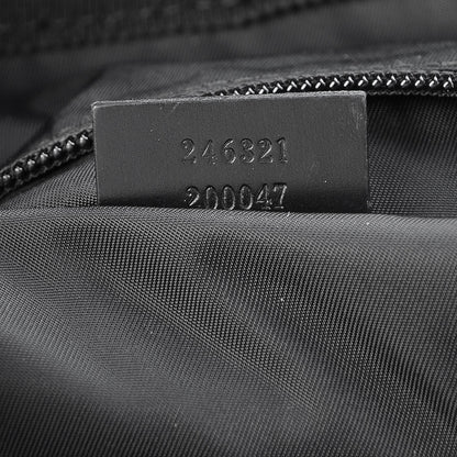 Gucci Coated Canvas Interlocking G Double Buckle Backpack Black 6 of 7