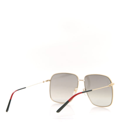 Gucci Rectangular Frame Interlocking G Sunglasses GG0394S Green Red 4 of 8