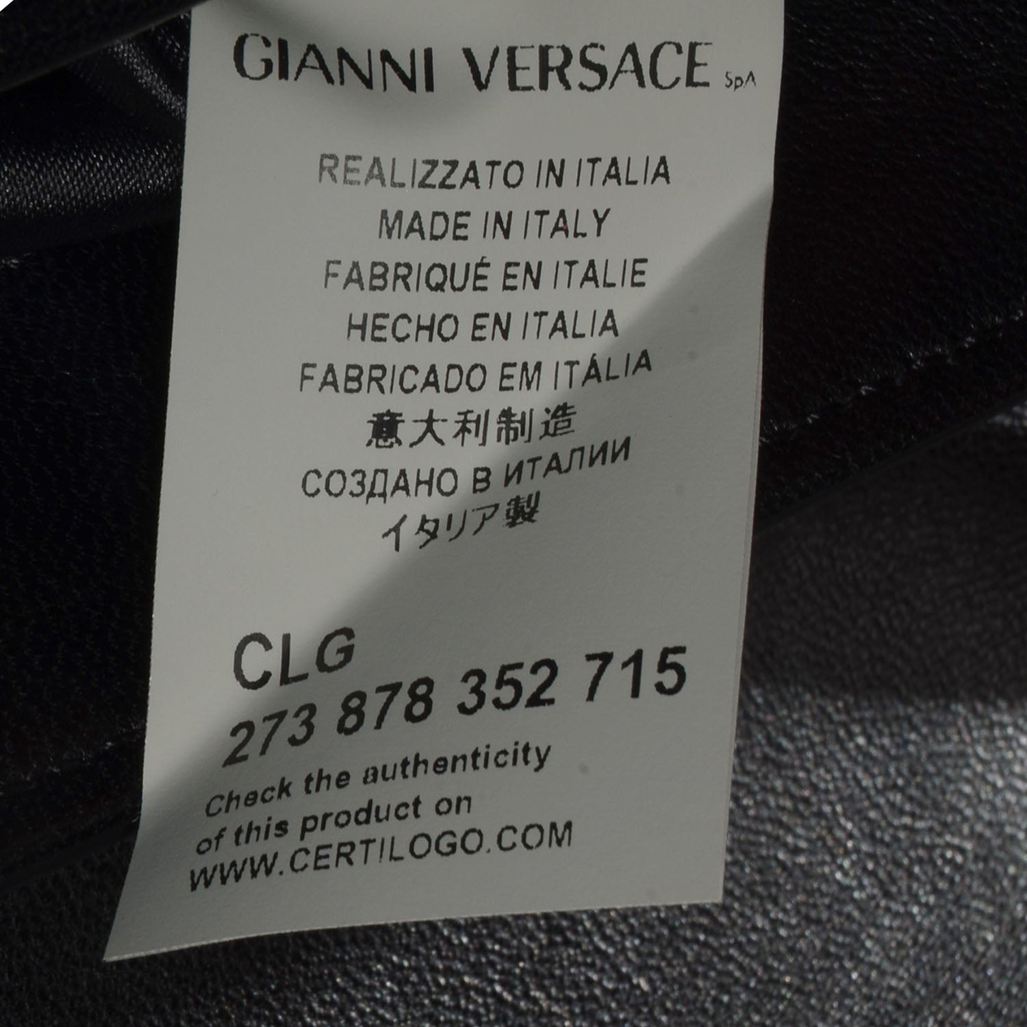 Versace Watersnake Embossed Small Signature Tote Saphire Gold 7 of 8