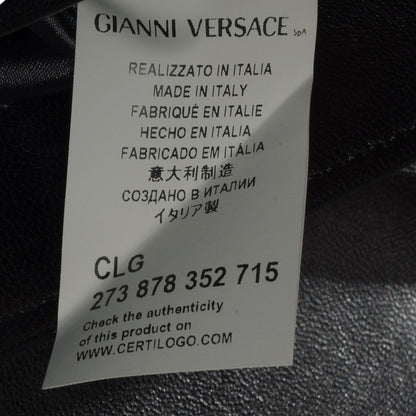 Versace Watersnake Embossed Small Signature Tote Saphire Gold 7 of 8