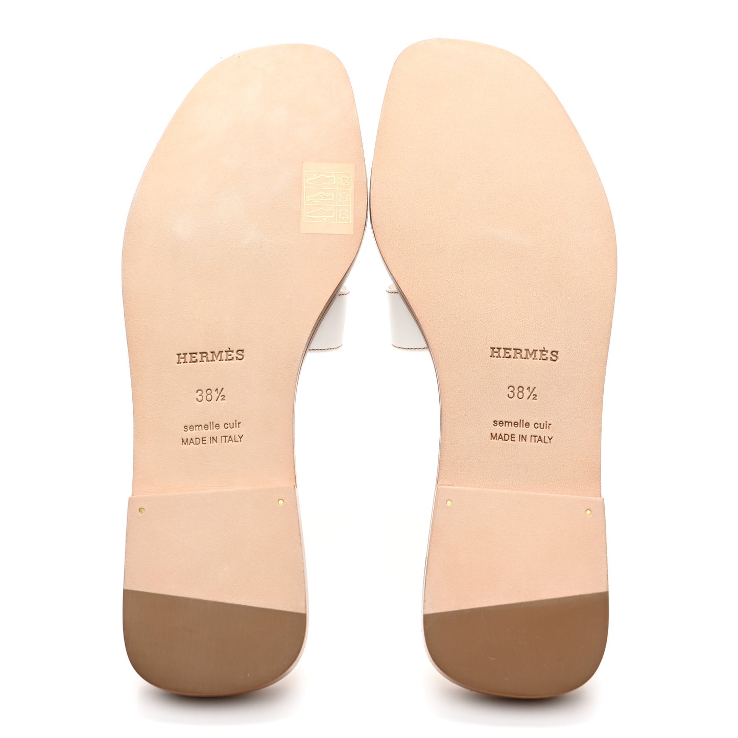 Box Calfskin Oran Sandals 38.5 White