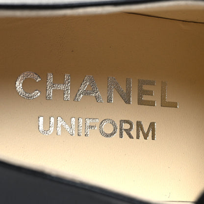 Chanel Lambskin CC Lace Up Oxfords 37.5 Black 7 of 7