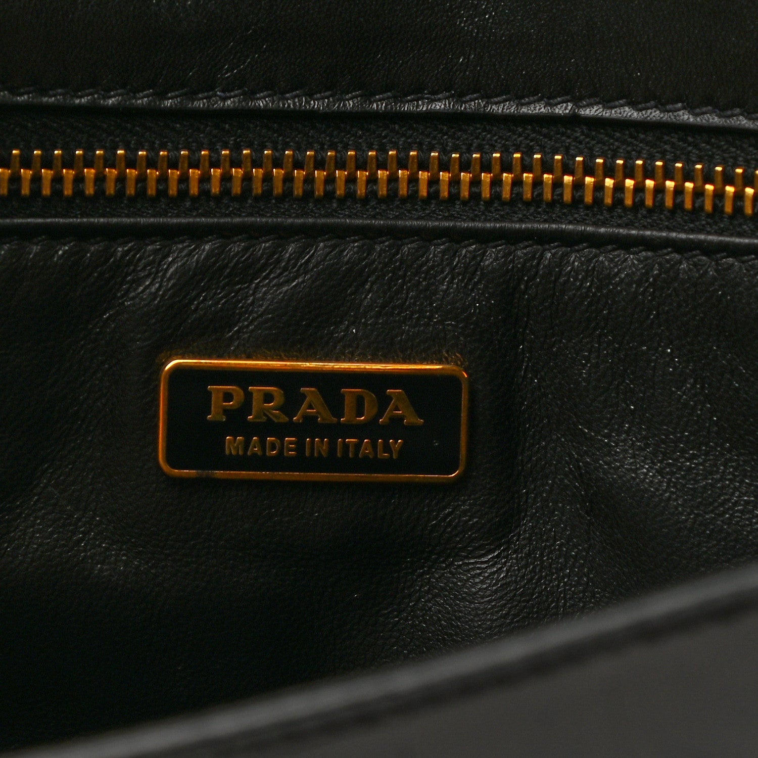 Prada Calfskin Crocodile Embossed Long Clutch Black 6 of 8