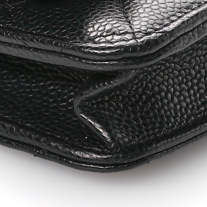 Chanel Caviar Quilted Wallet On Chain WOC Black 10 of 12