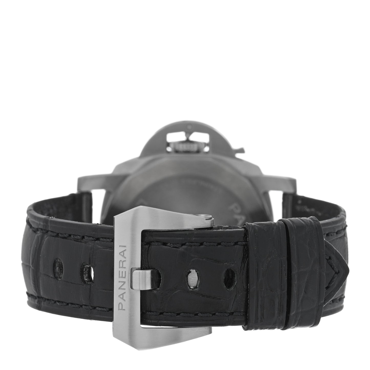 Stainless Steel Alligator 40mm Luminor Quaranta Automatic Watch White PAM01371