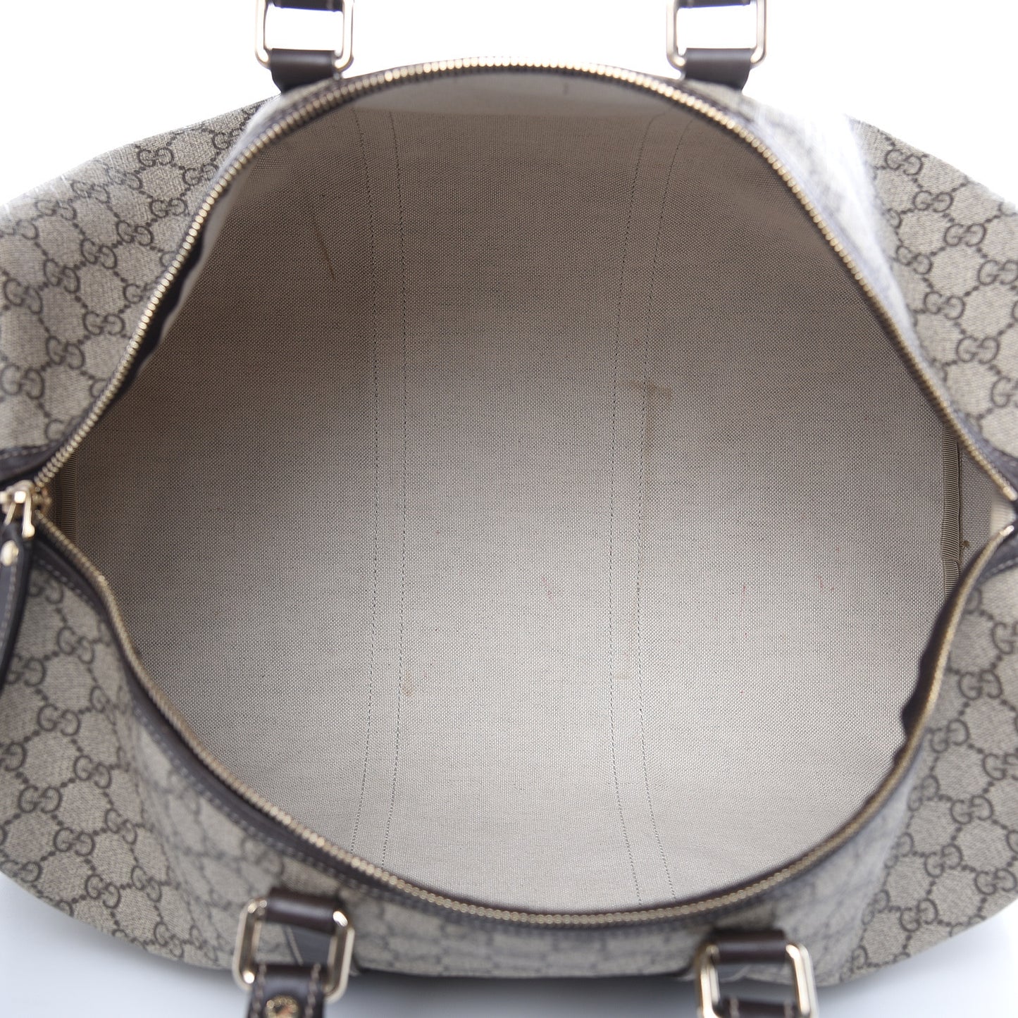 GG Plus Monogram Medium Carry On Duffle Bag Brown