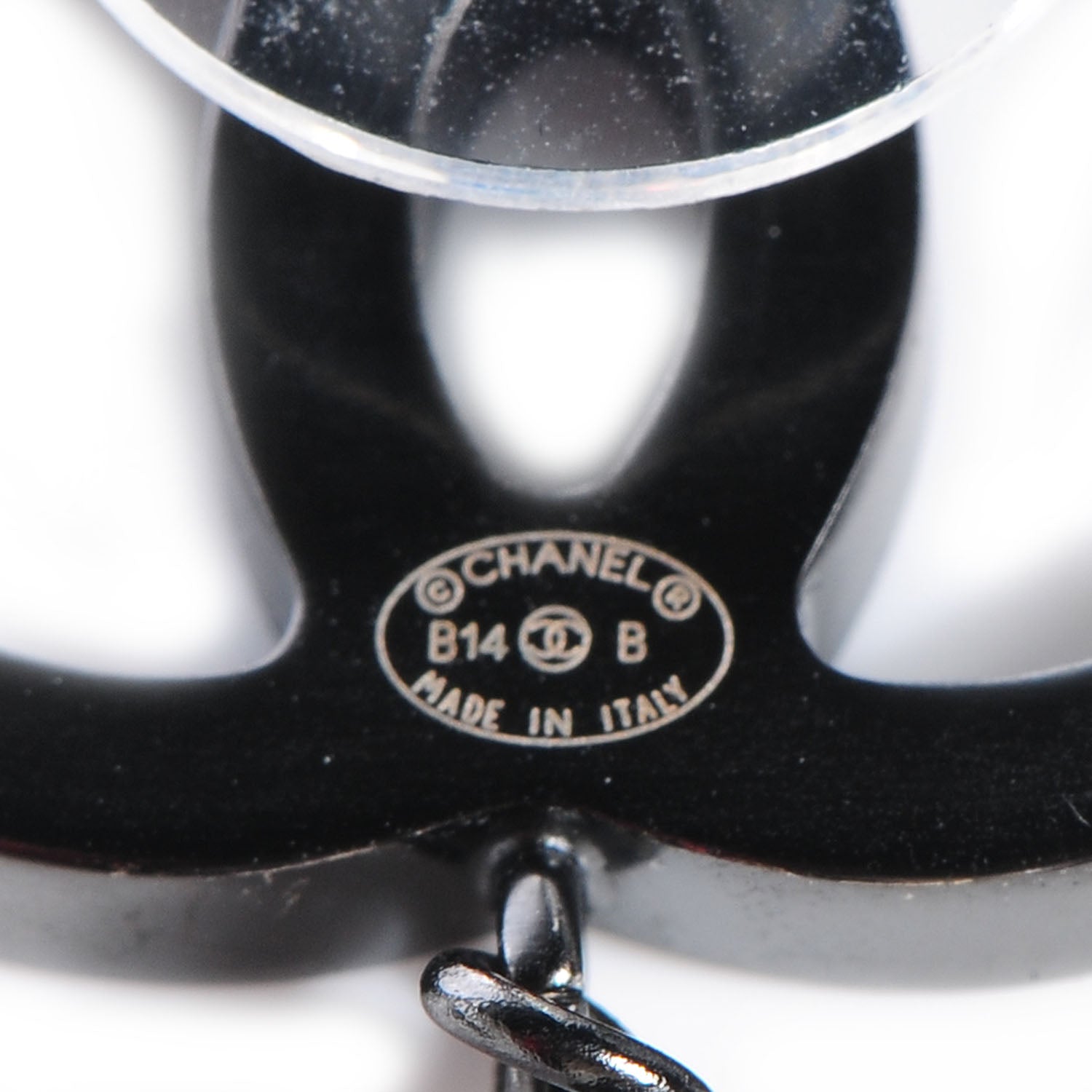 Chanel Ruthenium Pearl Bead CC Drop Earrings Black 4 of 5
