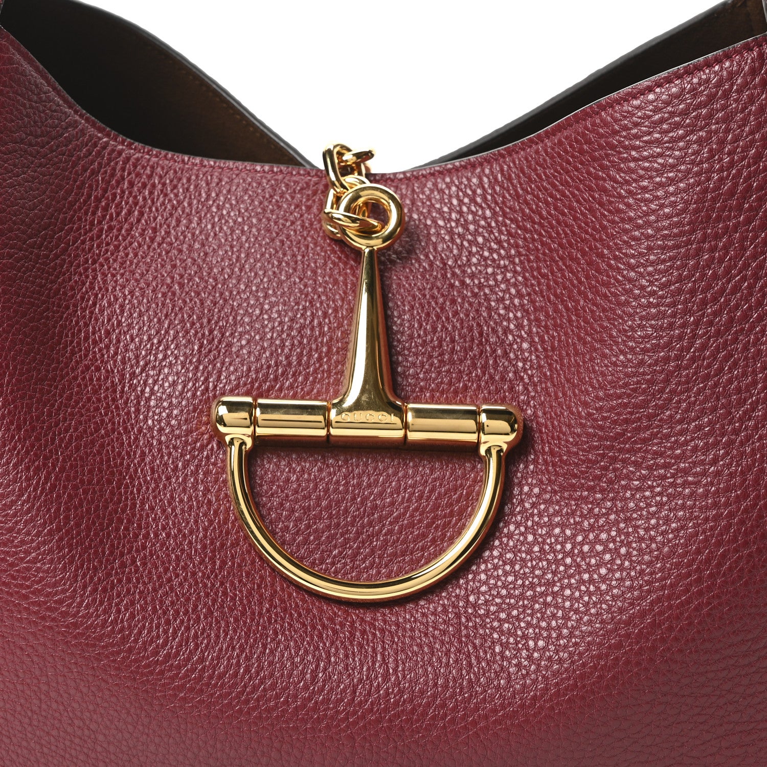 Gucci Grained Calfskin Softbit Maxi Shoulder Bag Rosso Ancora Red 7 of 10