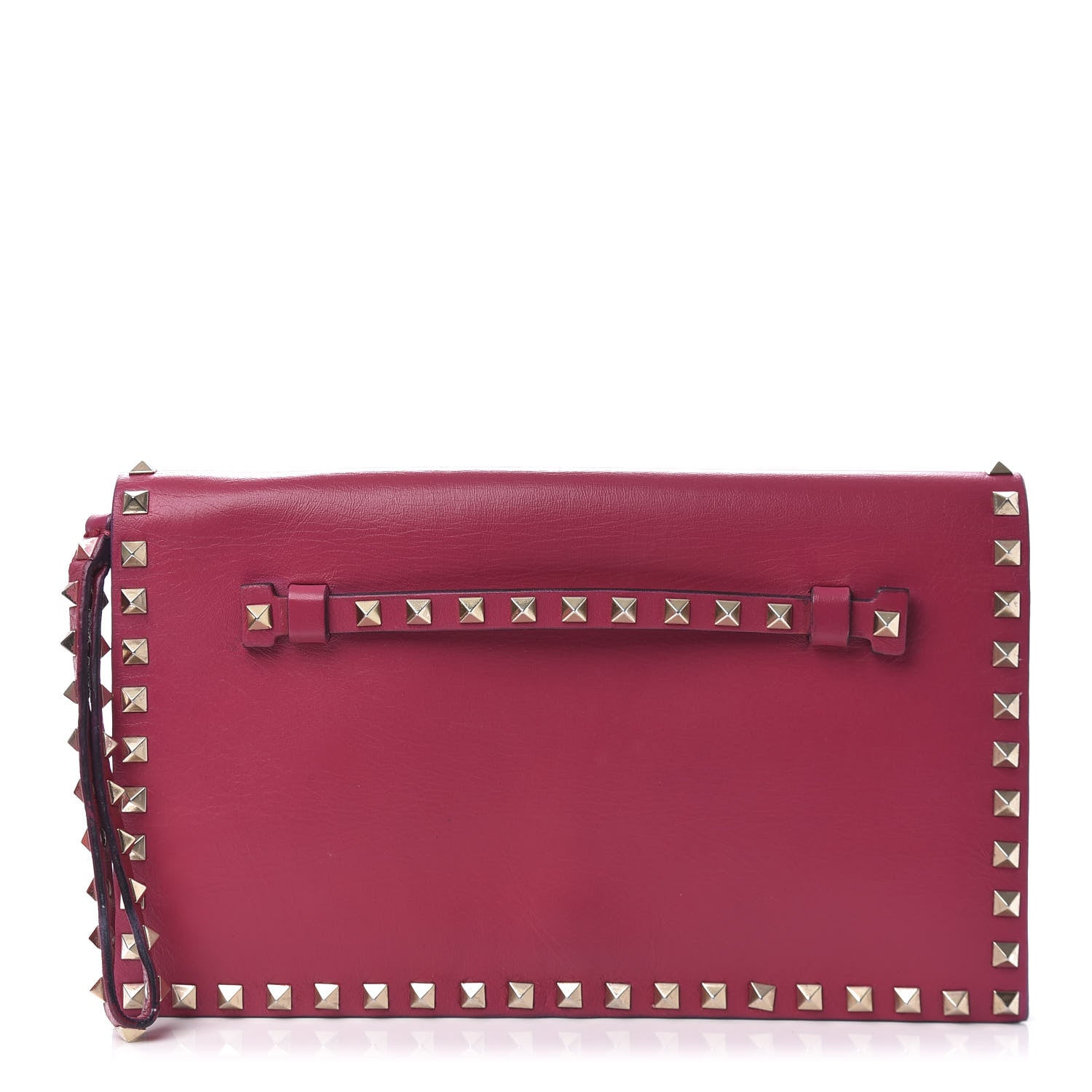Valentino Garavani Nappa Rockstud Wristlet Clutch Cyclamin 1 of 11