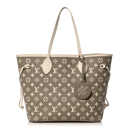 Louis Vuitton Empreinte Monogram Spring In The City Neverfull MM Kaki Beige Cream 1 of 9