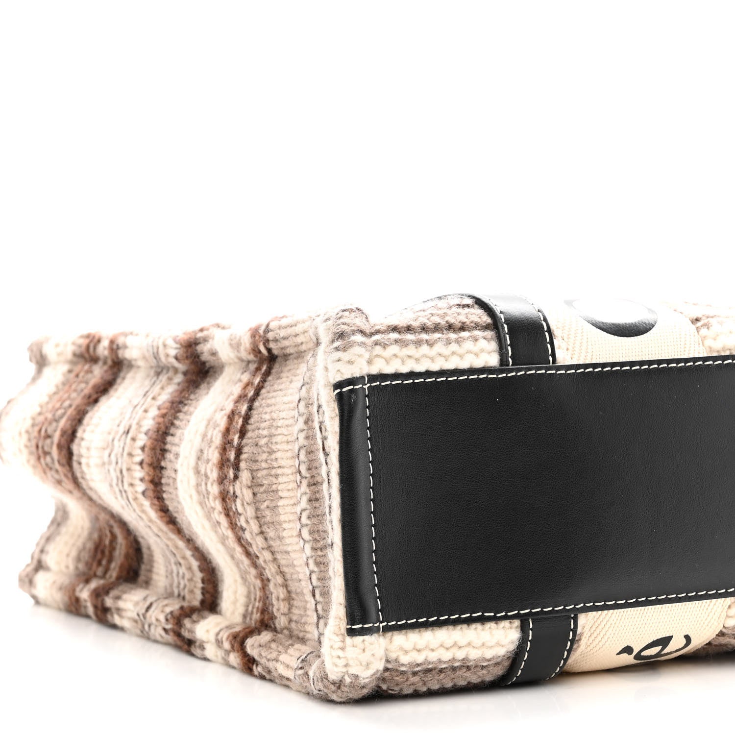 Chloe Knit Medium Woody Ribbon Tote Black Multicolor 9 of 10