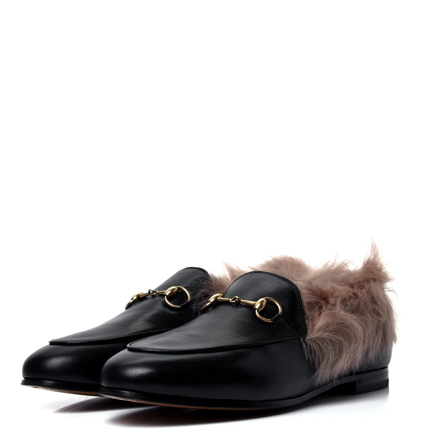 Malaga Kid Fur Womens Jordaan Loafers 38 Black Natural