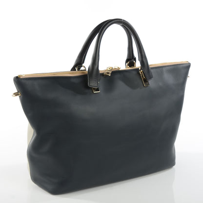 Chloe Smooth Calfskin Large Baylee Tote Marshmallow Grey Black 3 of 8