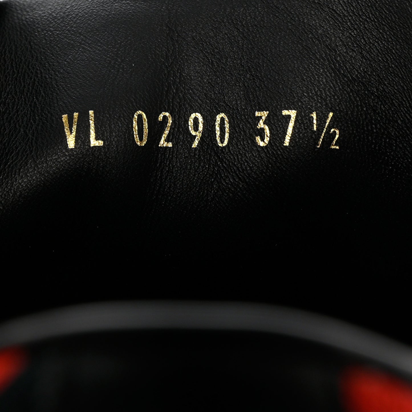 X UF Calfskin Tufted Monogram Stellar Sneakers 37.5 Black Red