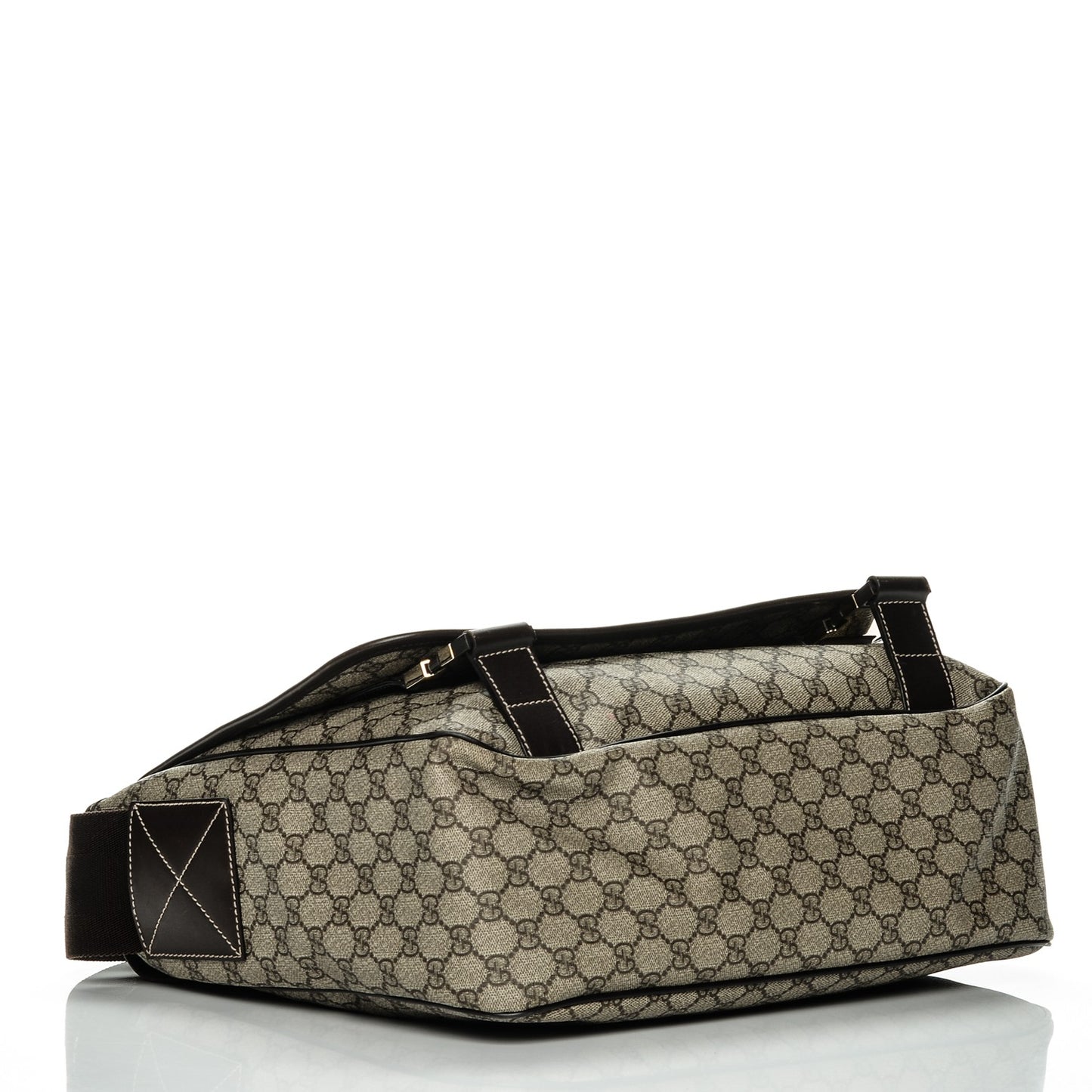 GG Plus Monogram Messenger Diaper Bag Dark Brown