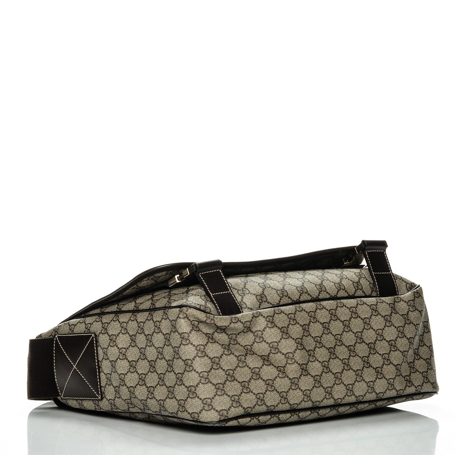 Gucci GG Plus Monogram Messenger Diaper Bag Dark Brown 4 of 9
