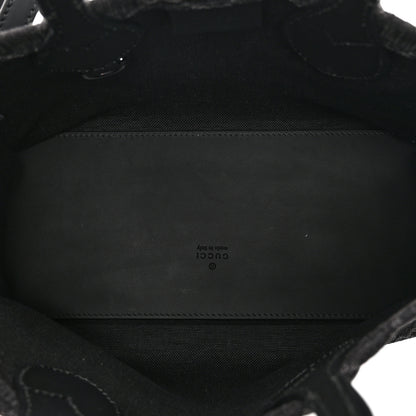 Gucci Denim Ophidia GG Monogram Tote Medium Black Grey 6 of 12