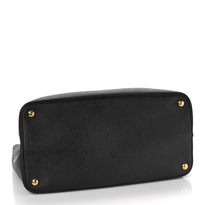Prada Saffiano Cuir Medium Double Bag Black Ciliegia 4 of 13