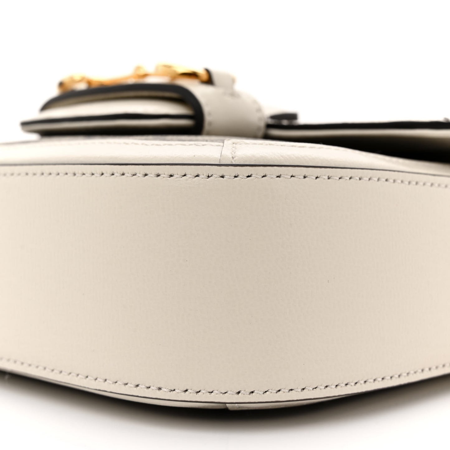 GG Supreme Monogram Web Mini Horsebit 1955 Shoulder Bag Beige Mystic White