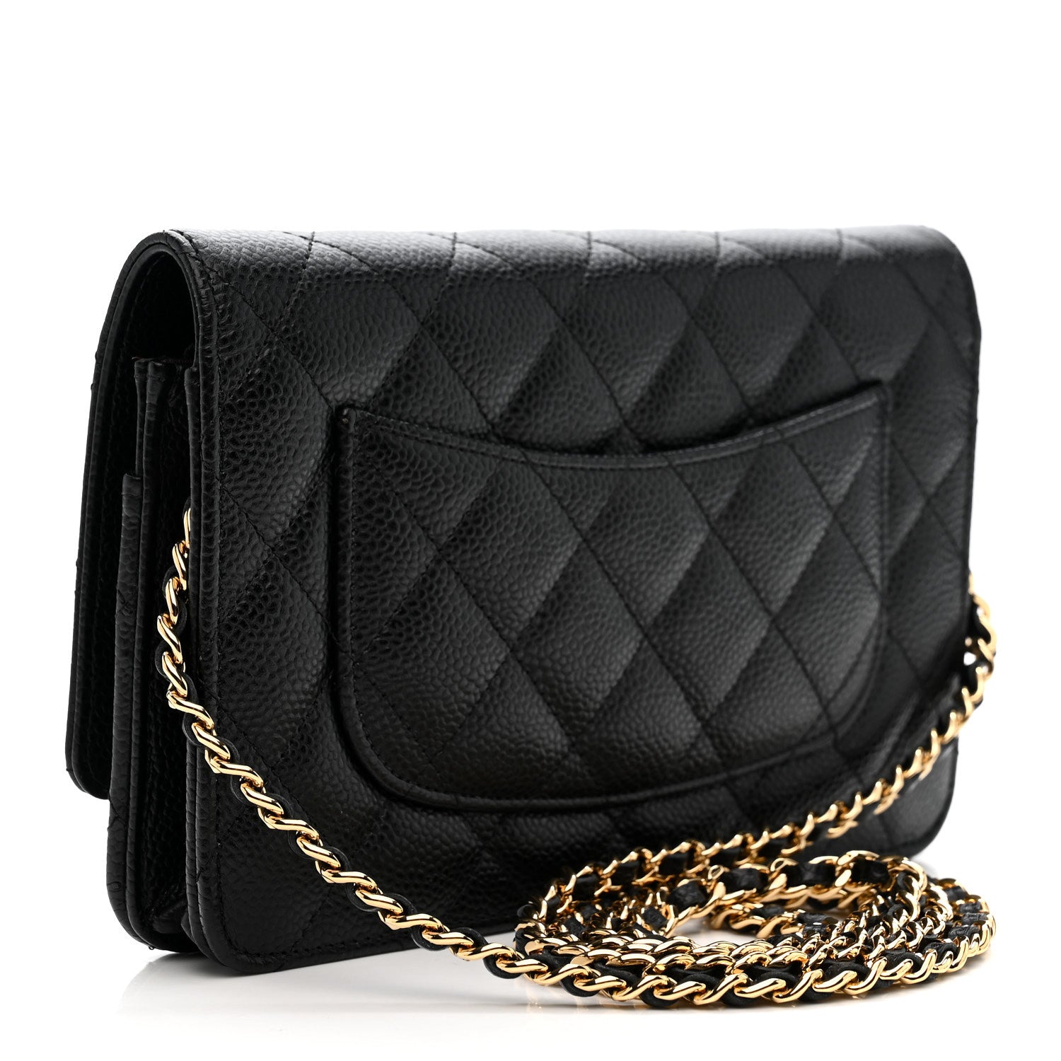 Chanel Caviar Quilted Wallet on Chain WOC Black 2 of 11