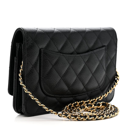 Chanel Caviar Quilted Wallet on Chain WOC Black 2 of 11