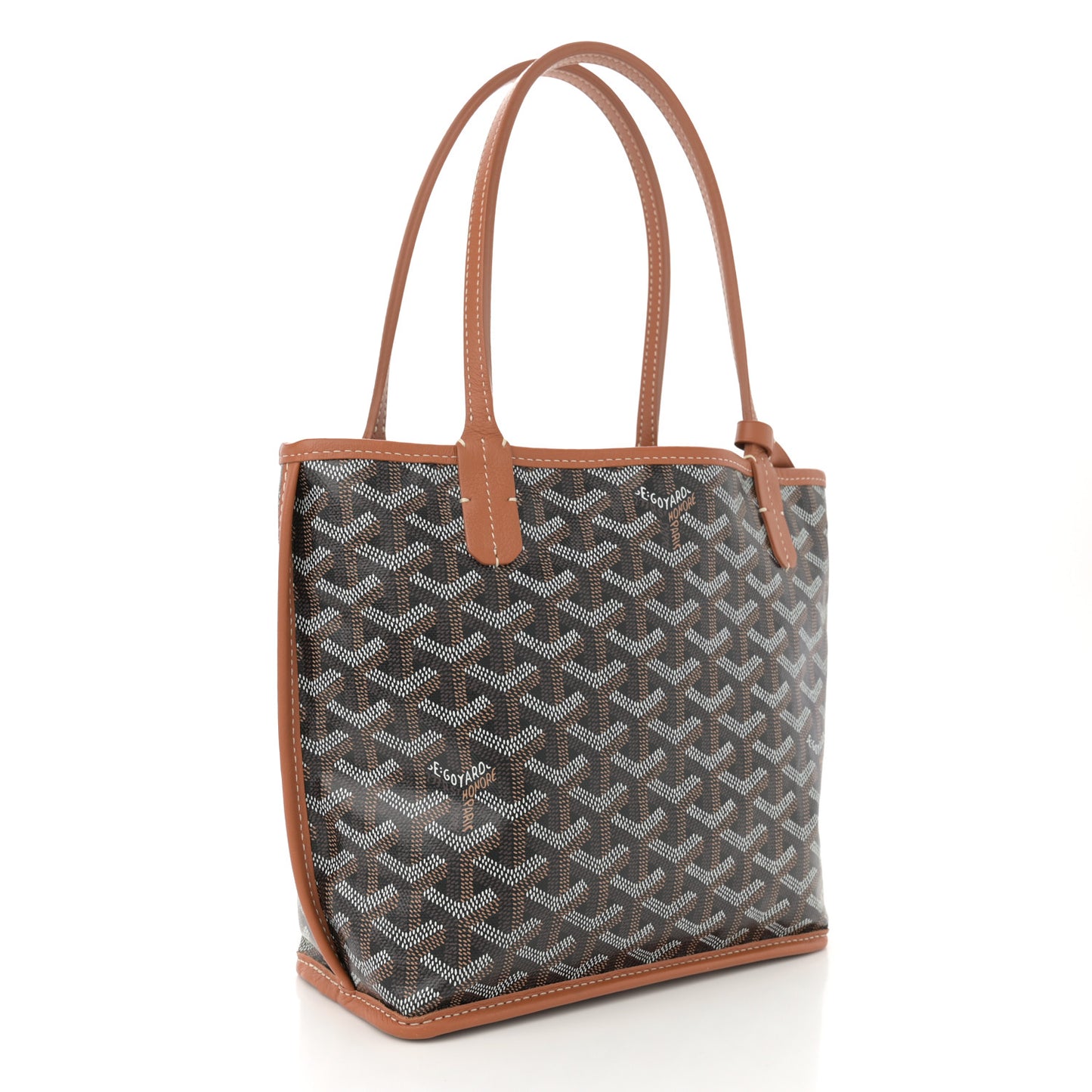 Goyardine Reversible Mini Anjou Black Gold