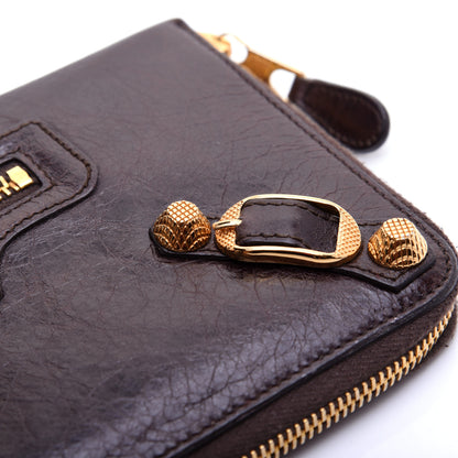 Balenciaga Agneau Giant 12 Gold Hardware Compagnon Wallet Black 12 of 12