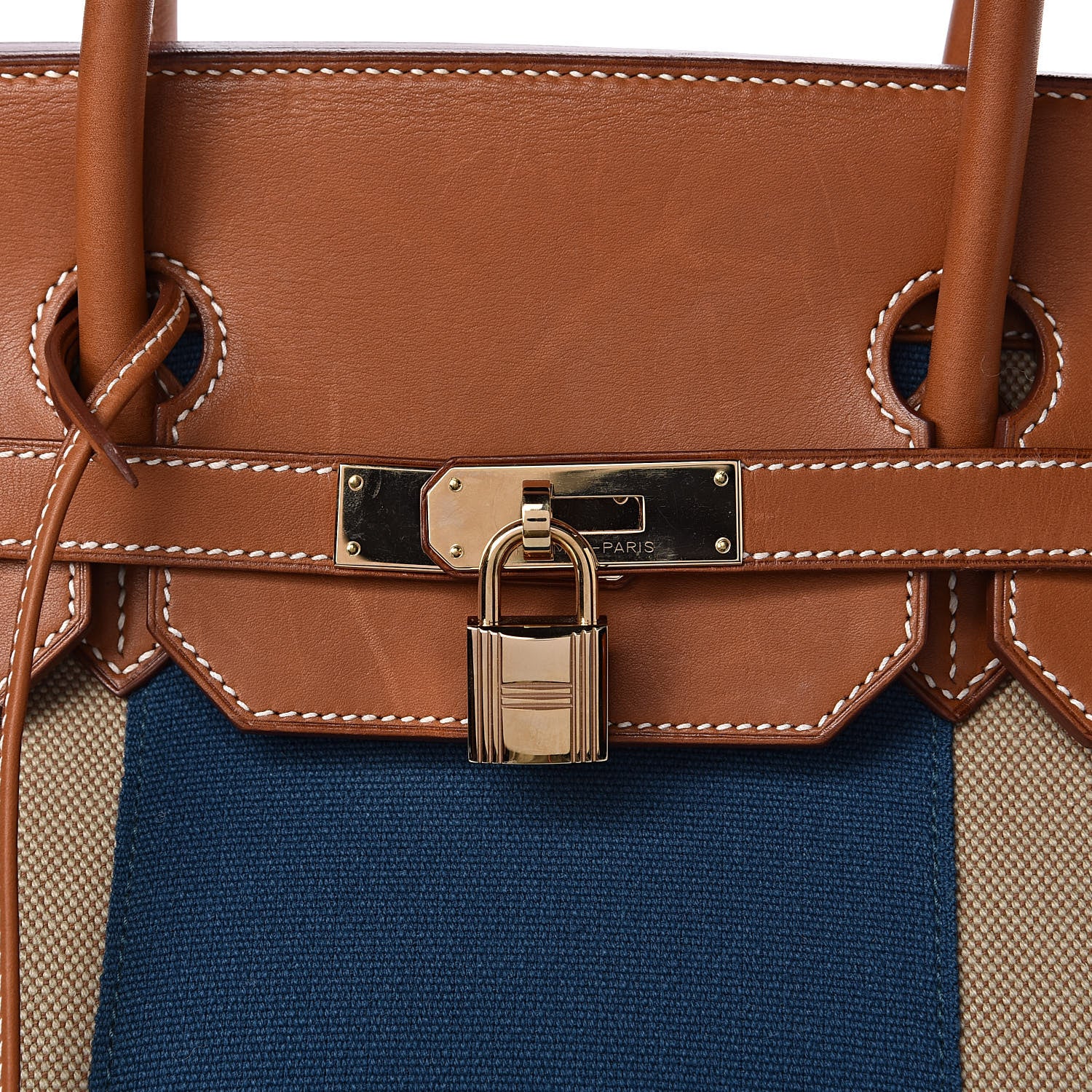 Hermes Toile Natural Barenia Flag Birkin 40 Fauve 32 of 33