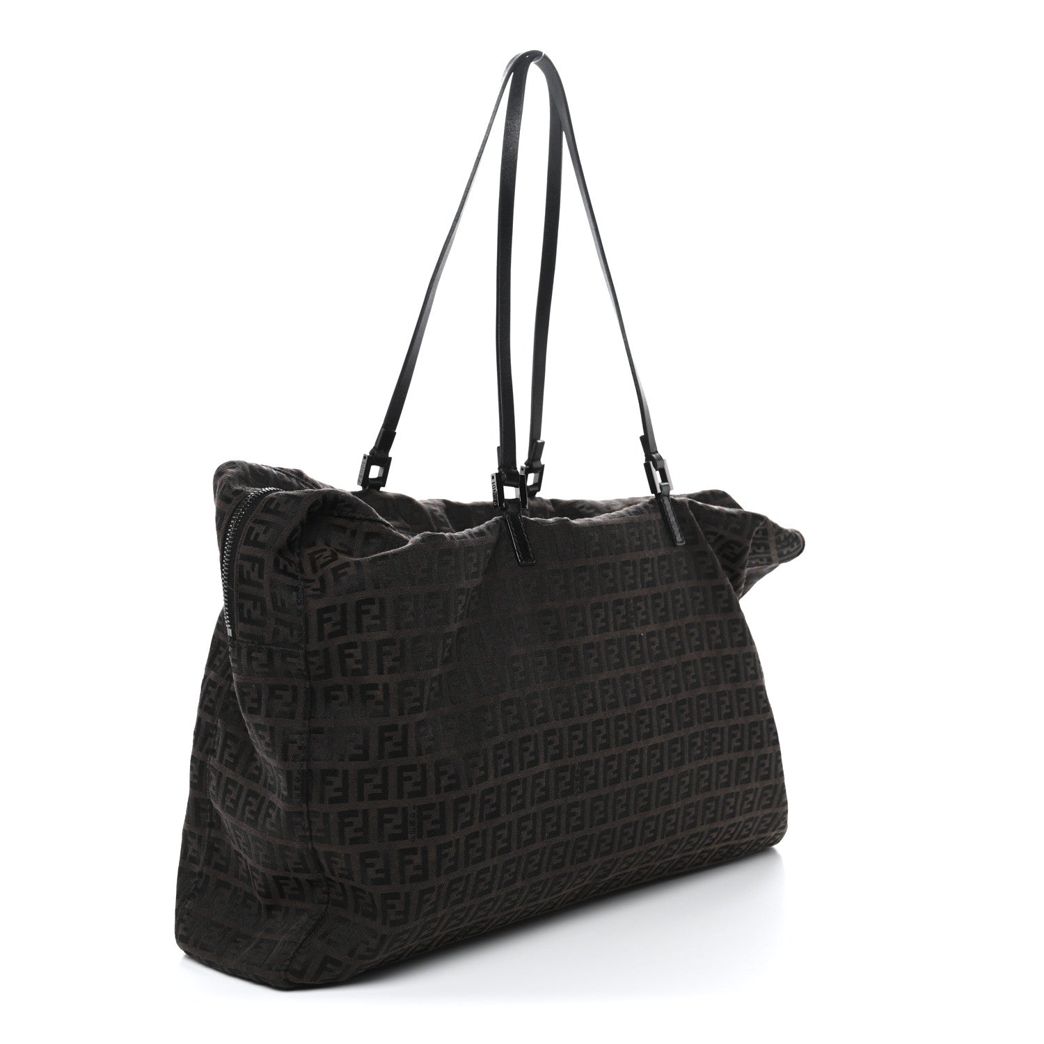 Fendi Zucchino Large Zipper Tote Brown 1851497 – FASHIONPHILE
