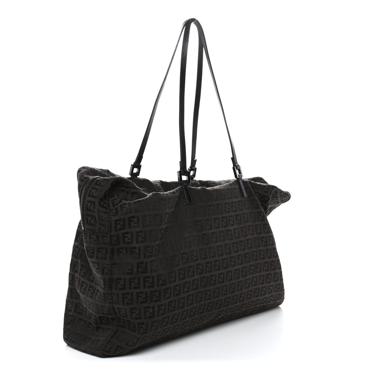 Zucchino Large Zipper Tote  Brown