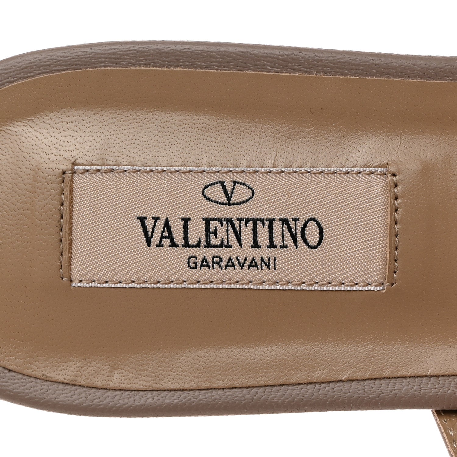 Valentino Garavani Nappa Rockstud Caged Flat Slide Sandals 40 Poudre 6 of 9