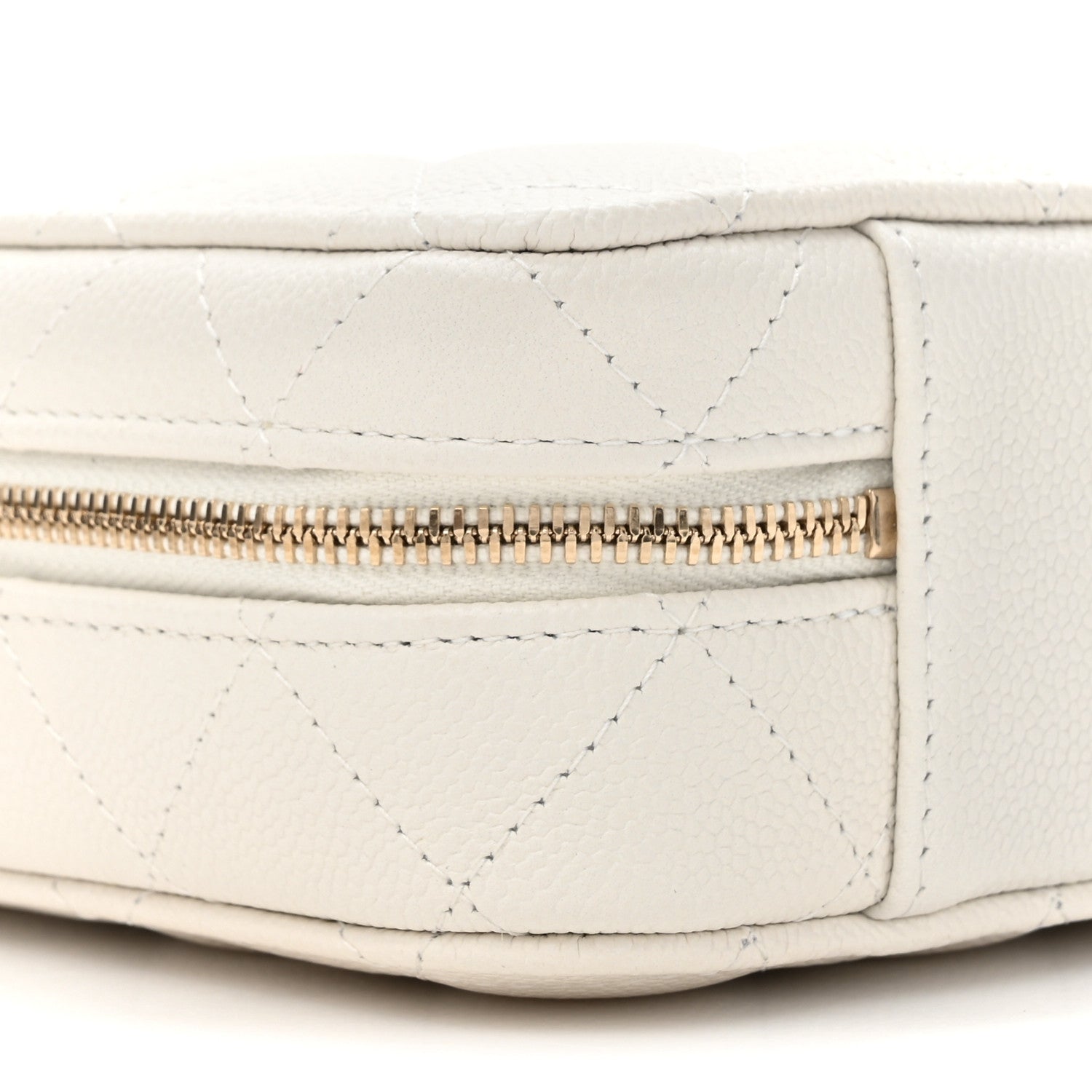 Chanel Caviar Quilted Top Handle Vanity Case White 11 of 13