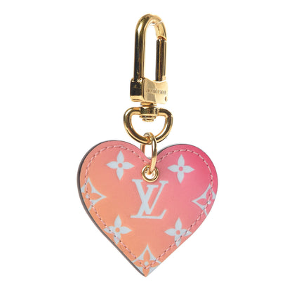 Louis Vuitton Vernis Degrade Love Lock Heart Key Holder Bag Charm Pink White 1 of 4