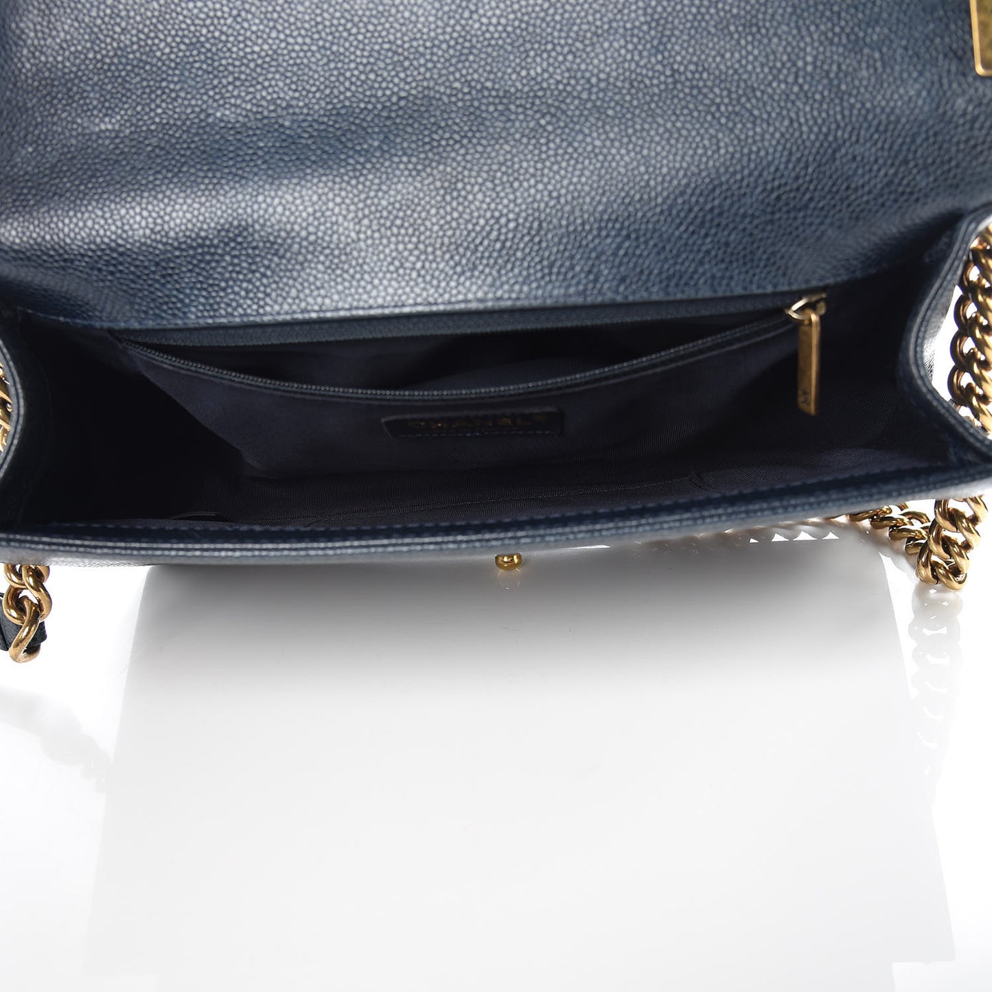 Caviar Quilted New Medium Boy Flap Blue