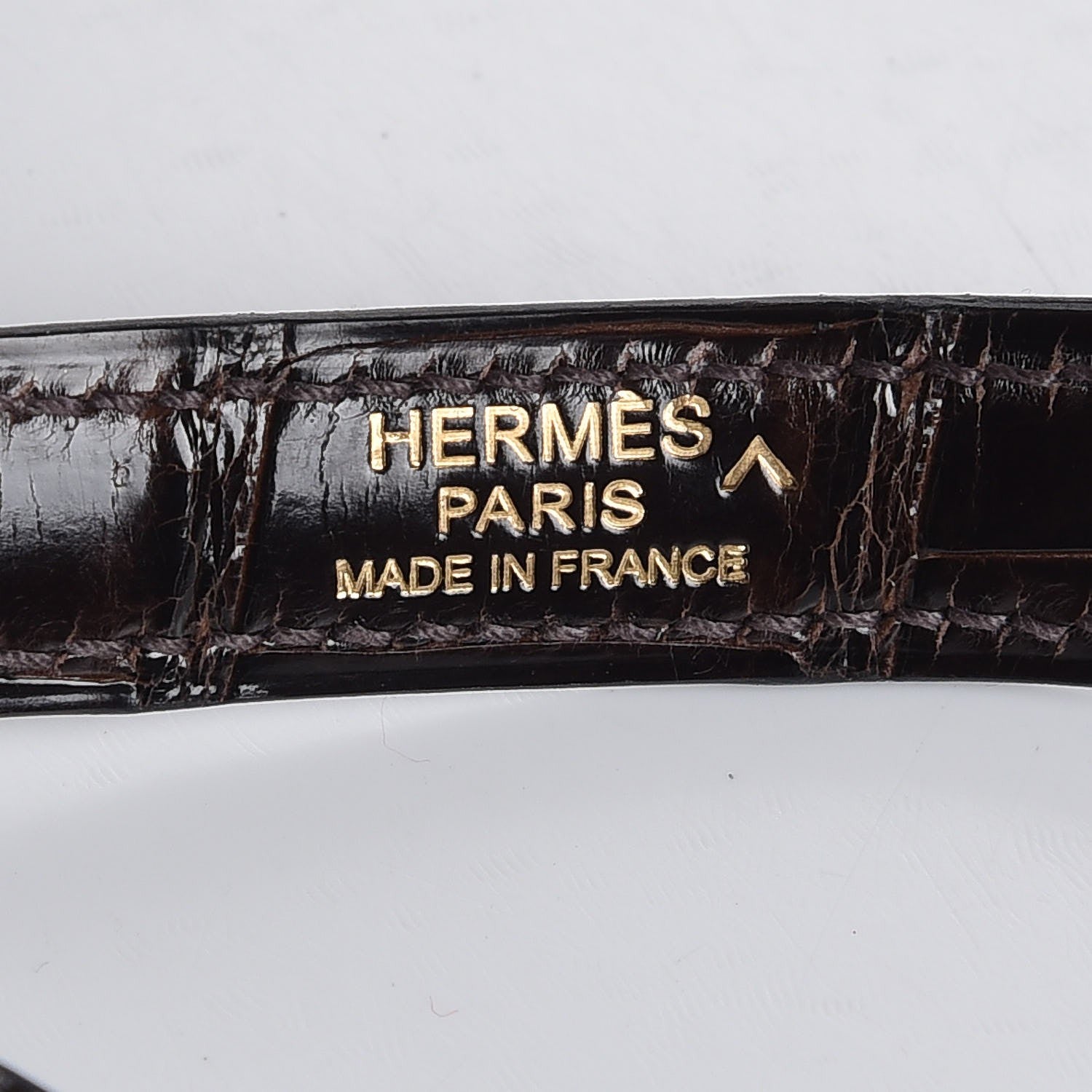 Hermes Shiny Porosus Crocodile Kelly Sellier 35 Havane 34 of 37