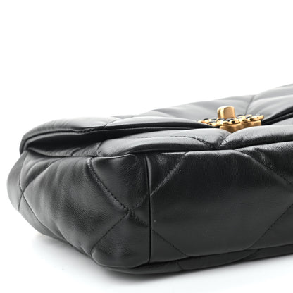 Chanel Shiny Goatskin Quilted Medium Chanel 19 Flap Black 8 of 9
