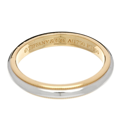 Tiffany Platinum 18K Yellow Gold 3mm Milgrain Wedding Band Ring 60 9 4 of 4