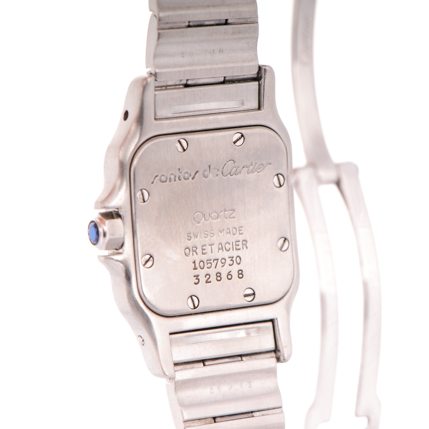 Stainless Steel 18K Yellow Gold 24mm Santos De Cartier Galbee Quartz Watch