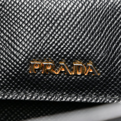 Prada Saffiano Cuir Medium Double Bag Black 6 of 9