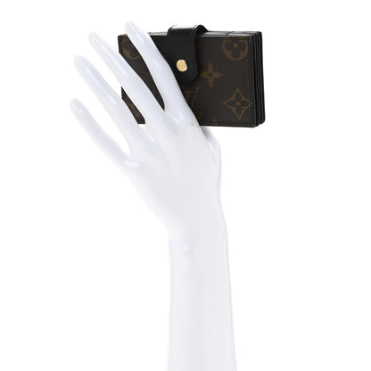 Louis Vuitton Monogram Gusset Card Holder Black 2 of 8
