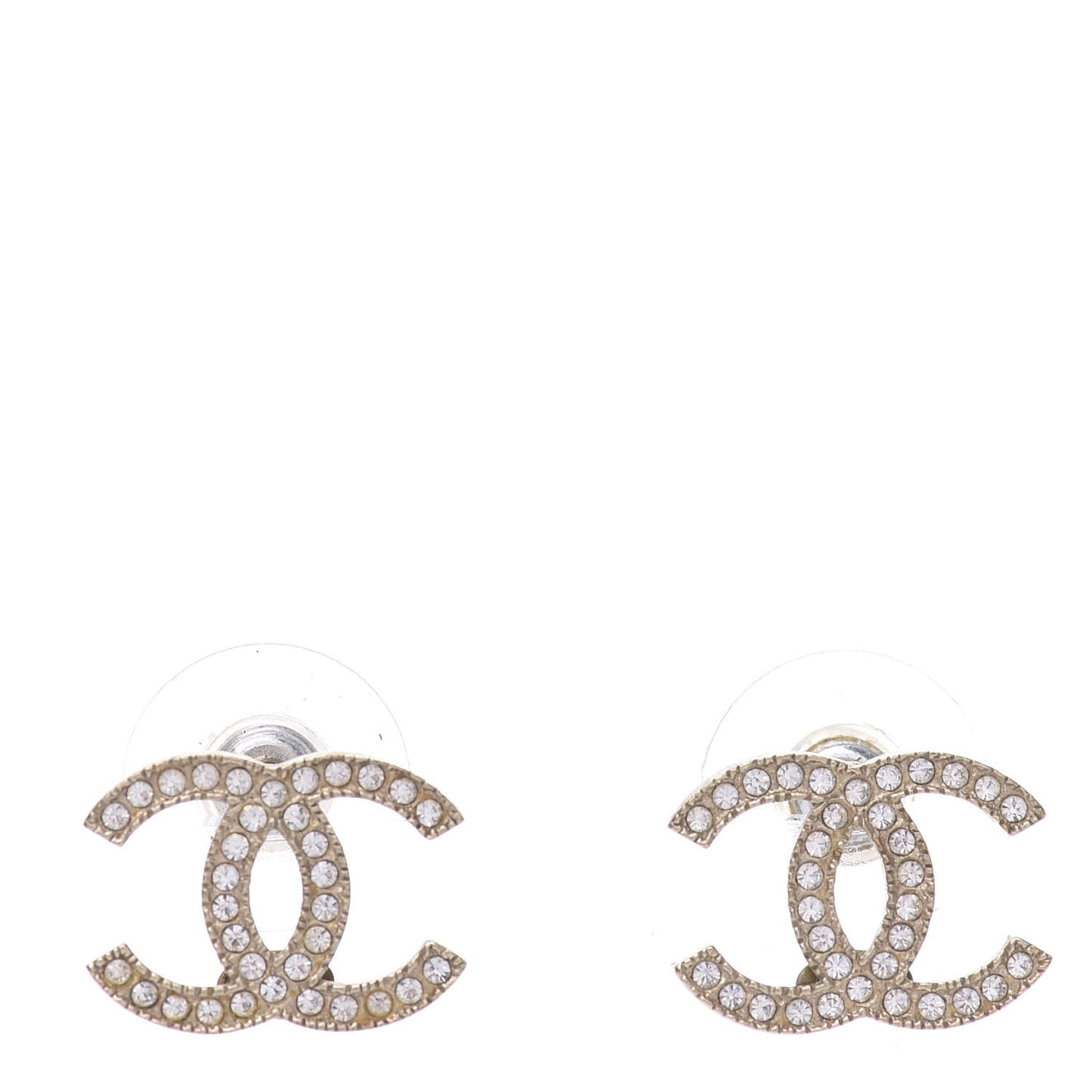 Crystal CC Earrings Gold