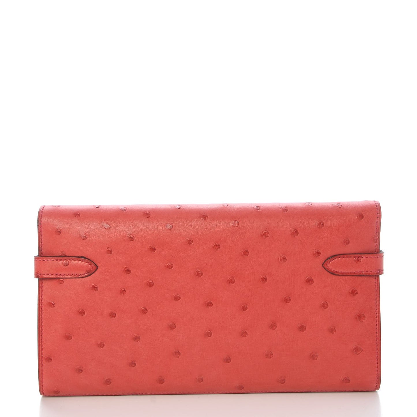 Ostrich Kelly Longue Wallet Bougainvillea