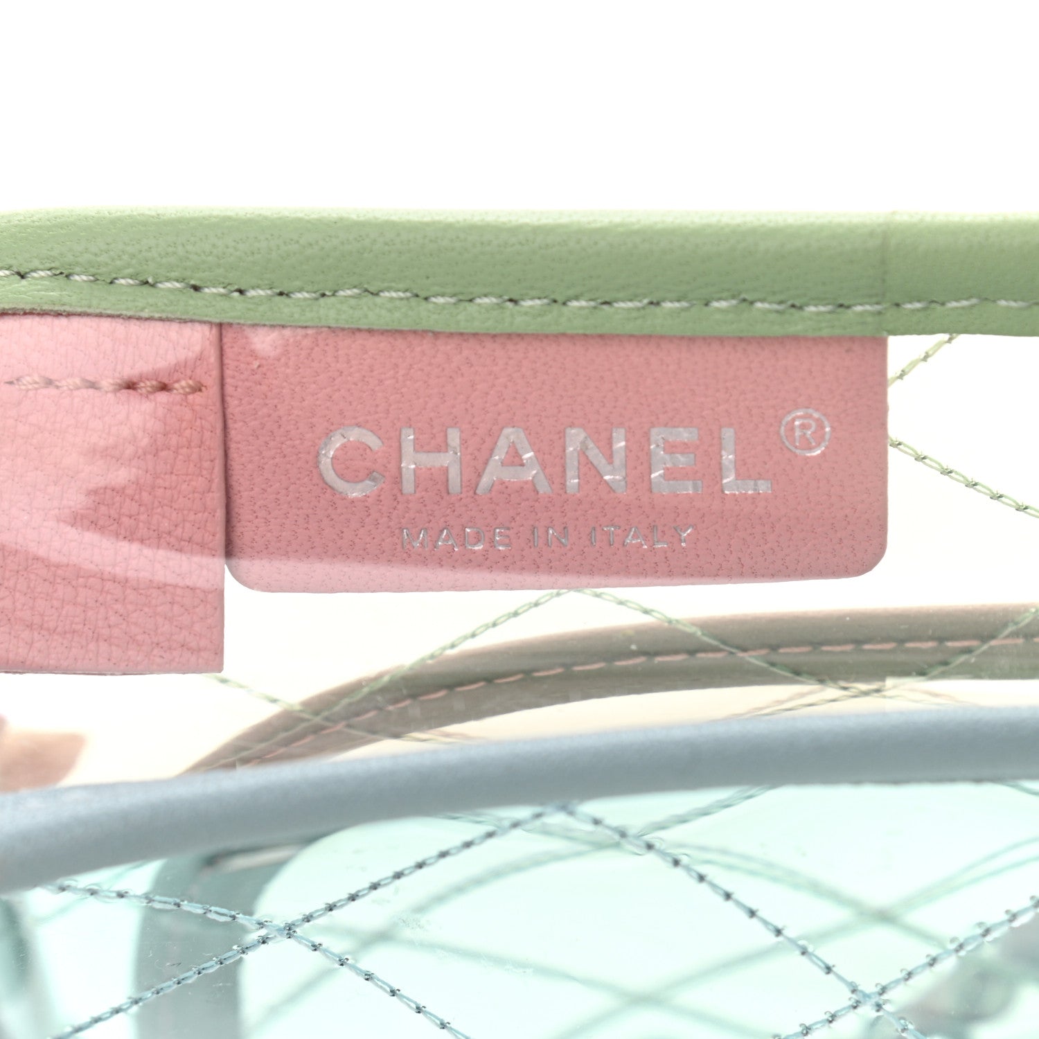 Chanel Lambskin PVC Quilted Medium Coco Splash Flap Blue Green 6 of 10