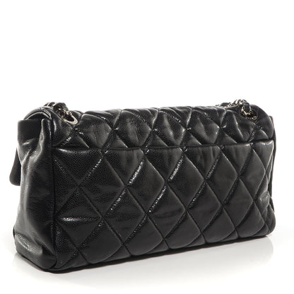 Chanel Glazed Caviar Medium Nature Flap Bag Black 3 of 7