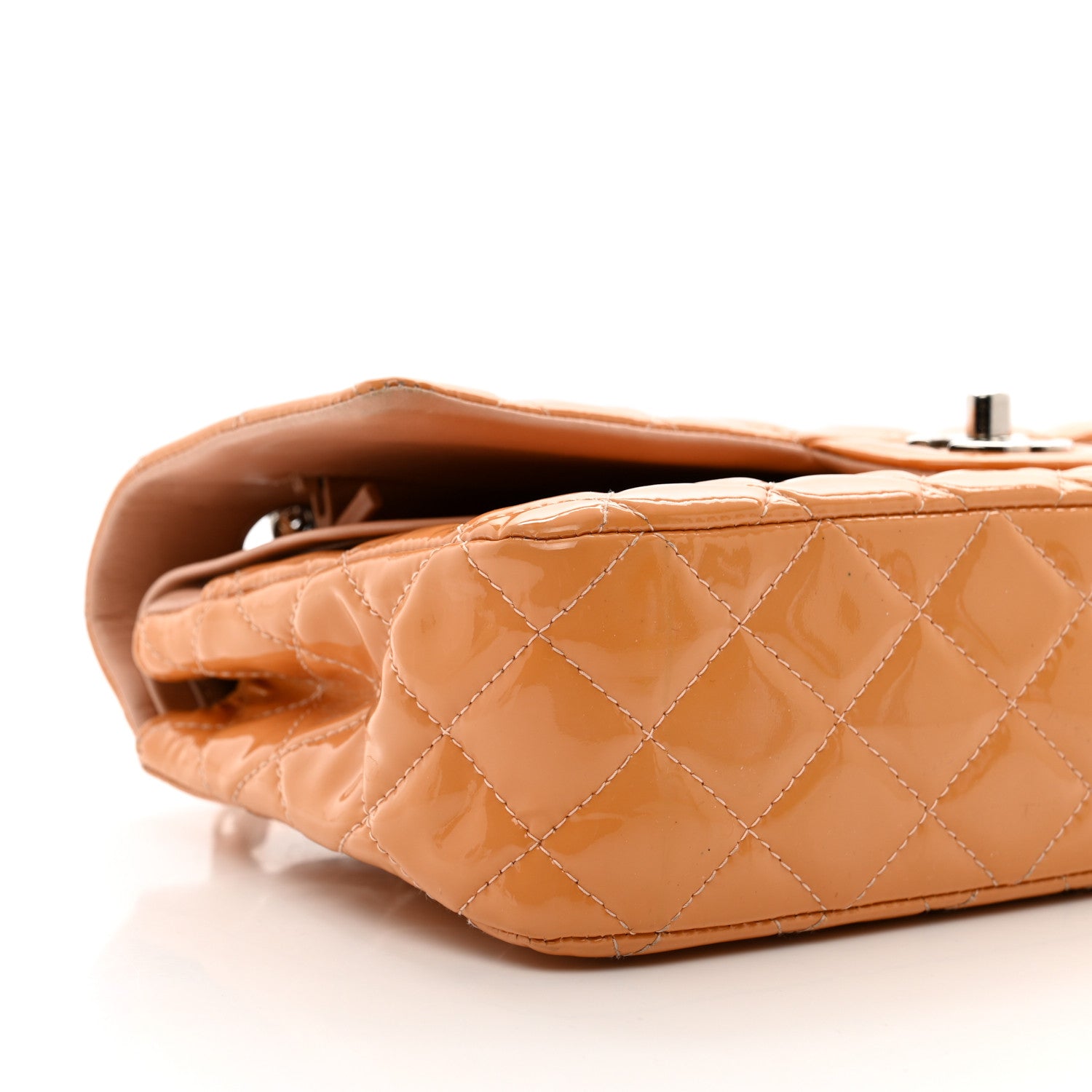 Chanel Patent Quilted Medium Double Flap Light Pink 9 of 12