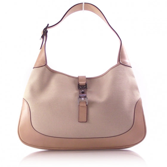 Gucci Canvas Jackie O Hobo Beige 1 of 12